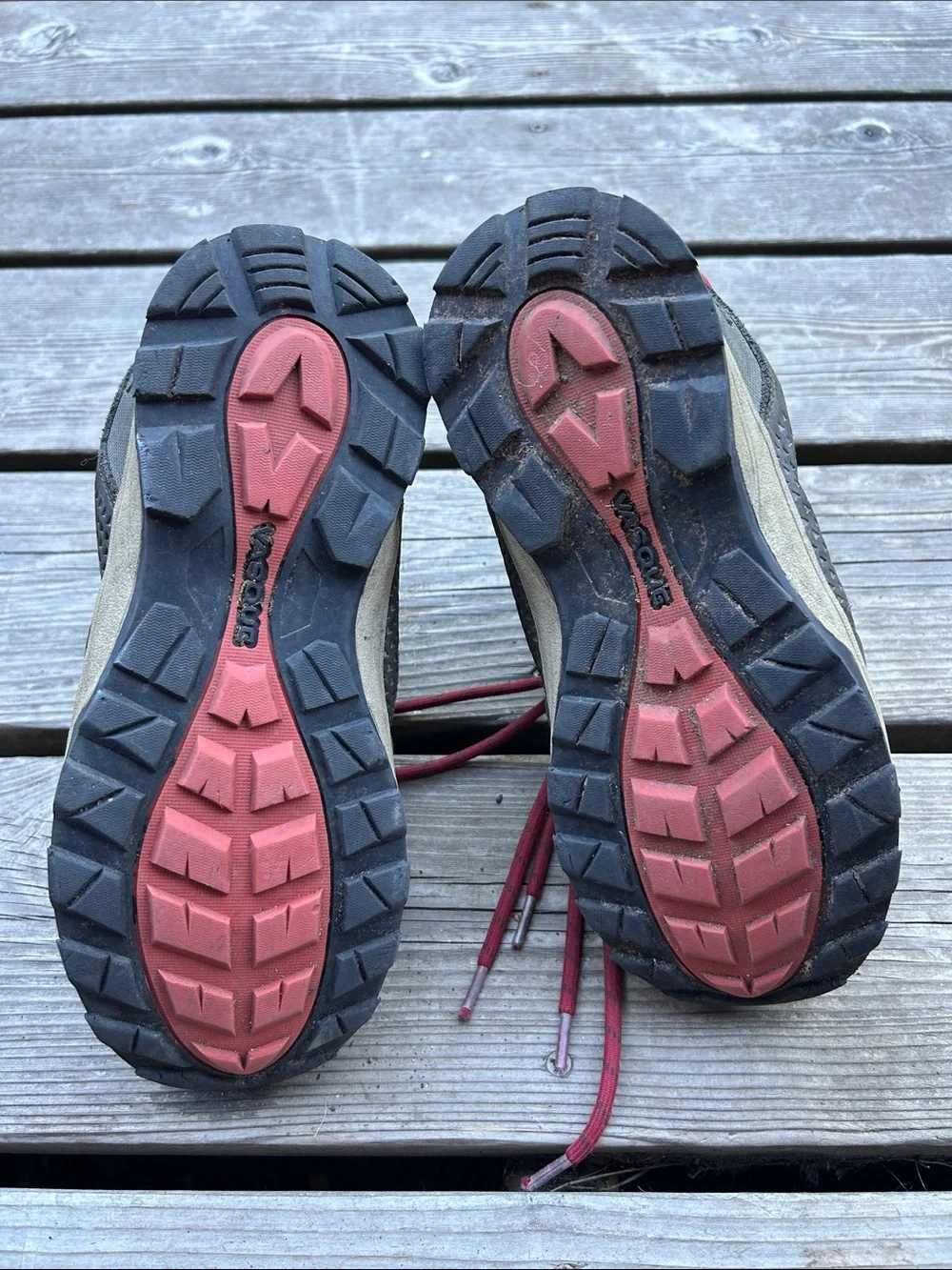 Vasque size 4 kids Hiking Boots with Red Laces